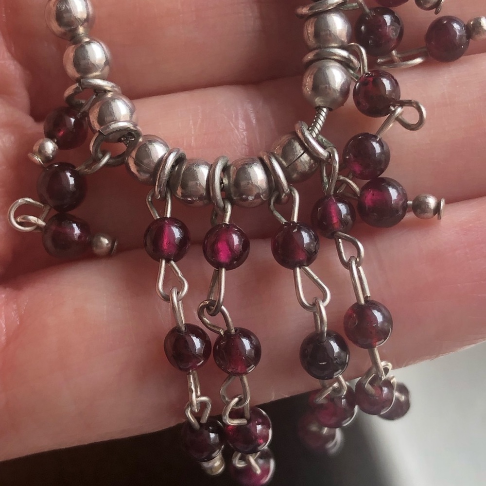 STERLING SILVER and beaded necklace! - Picture 5 of 5